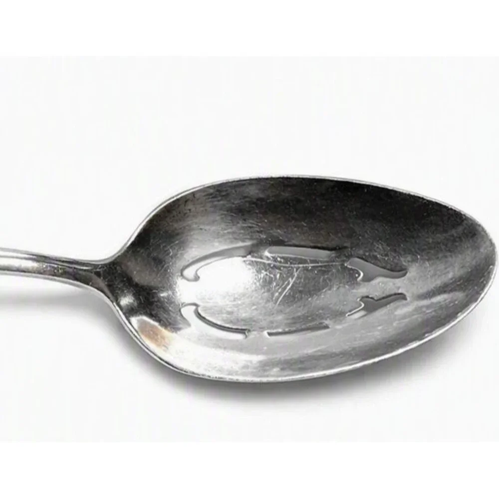 Holmes & Edwards Romance Serving Spoon Vintage Silverplate Flatware Inlaid IS